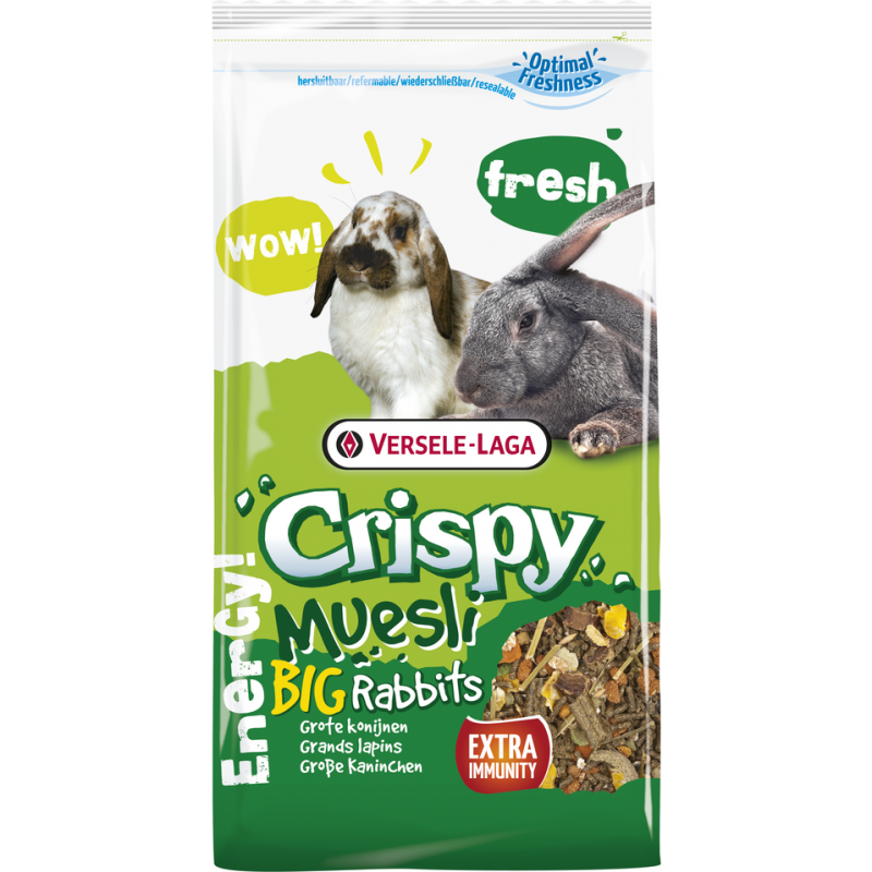 Crispy Muesli - Big Rabbits 2,75kg - Mélange de qualité, riche en fibres, pour grands lapins