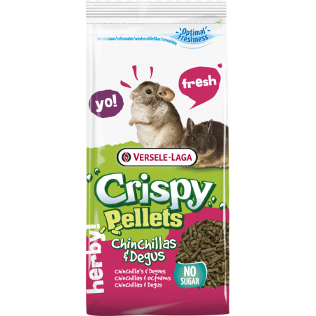 Crispy Pellets - Chinchillas & Degus 1kg - Aliment en granulés, riches en fibres, pour chinchillas & dègues à 4,30 € - Versel...