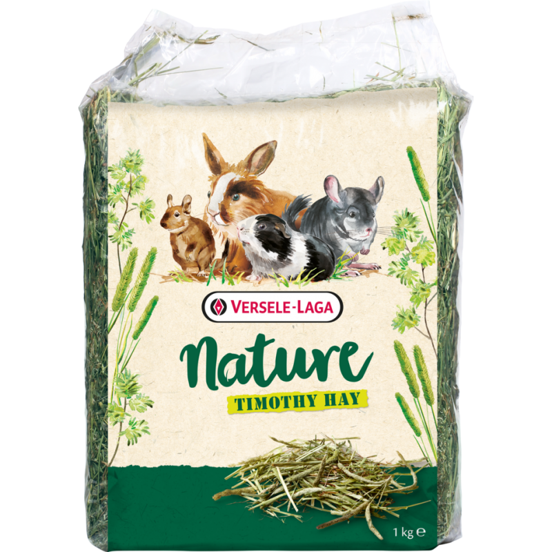 Nature Timothy Hay 1kg - Du foin timothy vert très frais et pur