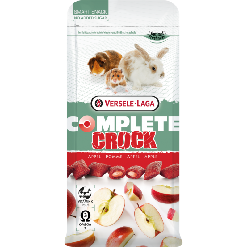 Complete Crock Apple 50gr - Délicieux snack croustillant avec tendre farce aux pommes