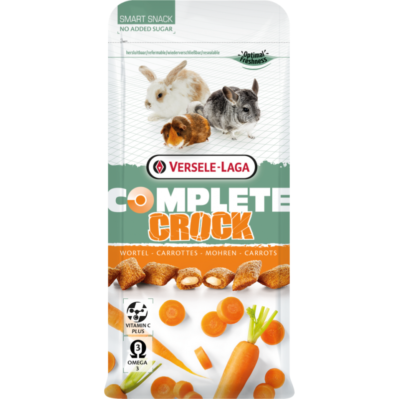 Complete Crock Carrot 50gr - Délicieux snack croustillant avec tendre farce aux carottes