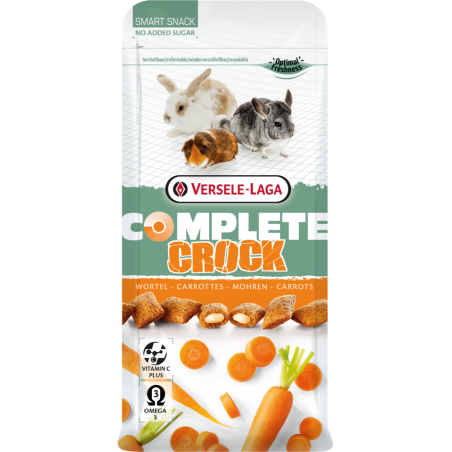 Complete Crock Carrot 50gr - Délicieux snack croustillant avec tendre farce aux carottes à 2,75 € - Versele-Laga - 461485 - C...