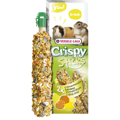 Crispy Sticks Cobayes-Chinchillas Agrumes 2 pcs 110gr - Sticks à ronger cuits au four à 2,95 € - Versele-Laga - 462066 - Crispy