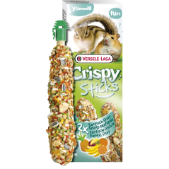 Crispy Sticks Hamsters-Ecureuils Fruits Exotiques 2 pcs 110gr - Sticks à ronger cuits au four à 2,95 € - Versele-Laga - 46207...