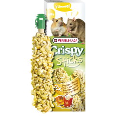 Crispy Sticks Hamsters-Rats Popcorn & Miel 2 pcs 100gr - Sticks à ronger cuits au four à 2,95 € - Versele-Laga - 462067 - Crispy