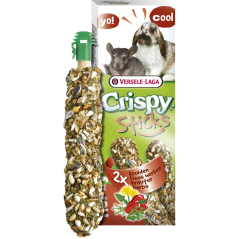 Crispy Sticks Lapins-Chinchillas Fines Herbes 2 pcs 110gr - Sticks à ronger cuits au four à 2,95 € - Versele-Laga - 462063 - ...