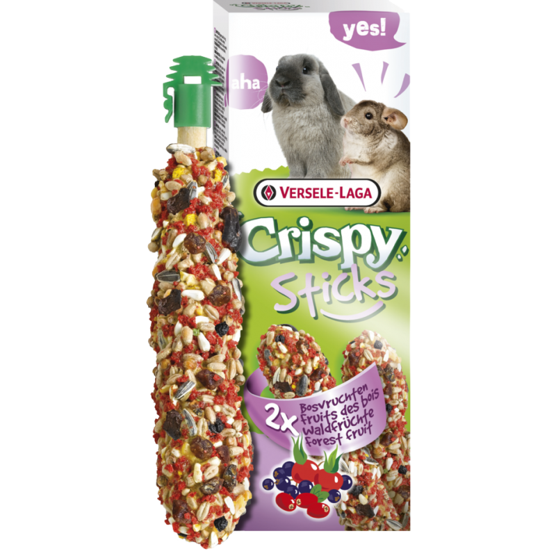 Crispy Sticks Lapins-Chinchillas Fruits des Bois 2 pcs 110gr - Sticks à ronger cuits au four