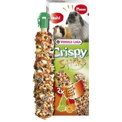 Crispy Sticks Lapins-Cobayes Fruits 2 pcs 110gr - Sticks à ronger cuits au four à 2,95 € - Versele-Laga - 462059 - Crispy