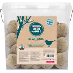 Menu Nature 50 suet balls NO net 4,5kg - Boule mésanges - aliment d'hiver gras (sans filet, sans plastique, dans seau) à 15,5...