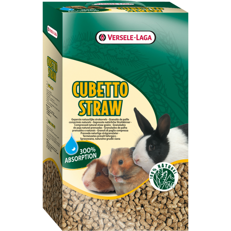 Versele-Laga Cubetto Straw 12 l 5kg - Granulés pressés de paille naturelle