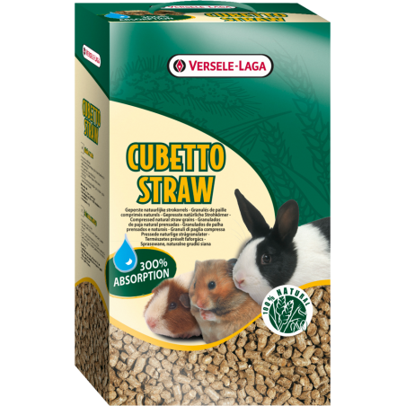 Versele-Laga Cubetto Straw 12 l 5kg - Granulés pressés de paille naturelle à 11,00 € - Versele-Laga - 423092 - Versele-Laga