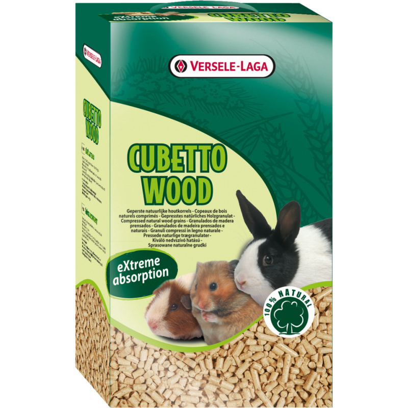 Versele-Laga Cubetto Wood 12 l 7kg - Granulés pressés de bois naturel