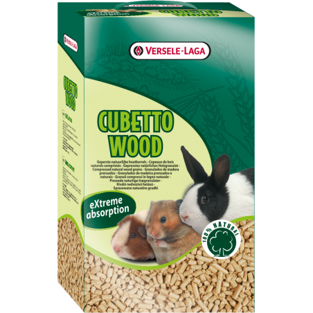 Versele-Laga Cubetto Wood 12 l 7kg - Granulés pressés de bois naturel à 12,95 € - Versele-Laga - 423091 - Versele-Laga