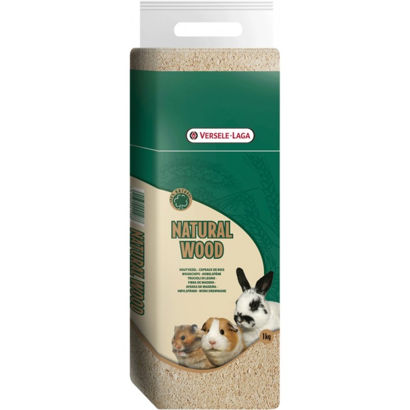 Versele-Laga Natural Wood Copeaux de Bois Presspack 1kg - Litière naturelle