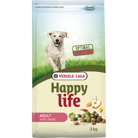 Happy Life Adult Lamb 3kg - Aliment varié à base d'agneau - chiens adultes vitaux à 9,40 € - Versele-Laga - 431100 - Happy life