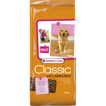 Classic Lamb & Rice 20kg - Adultes toutes races à 38,20 € - Versele-Laga - 438017 - Classic