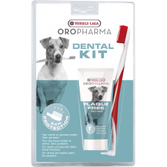 Oropharma Plaque Free Dental Kit 100gr - Dentifrice & brosse à dents contre la plaque dentaire - chiens à 9,30 € - Versele-La...