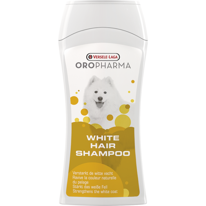 Oropharma Shampoo White Hair 250ml - Shampooing-soin spécial pour un pelage blanc - chiens