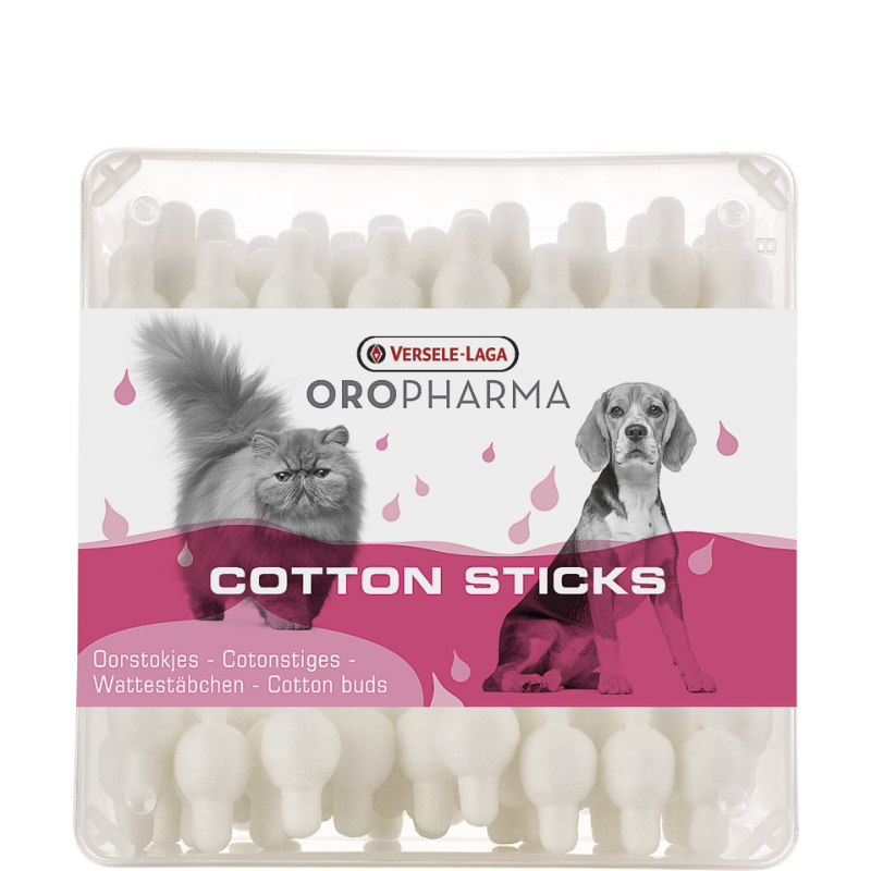 Oropharma Cotton Sticks 56 pièces - Bâtonnets ouatés pour les oreilles - chiens - chats