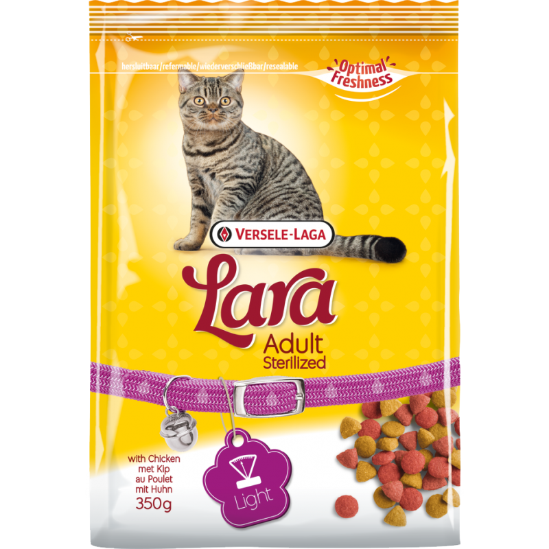 lara Adult Sterilized with Chicken 10kg - Croquettes délicieuses au poulet - chats stérilisés / châtrés