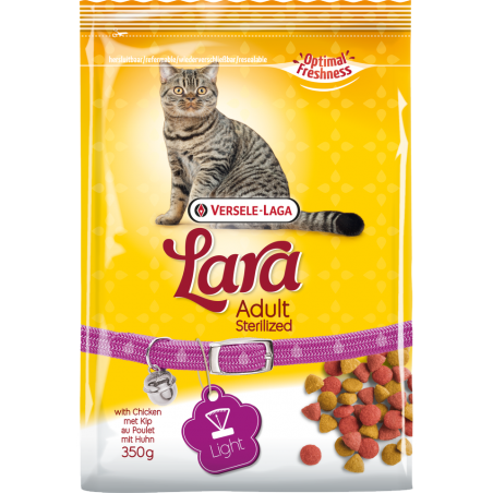 Lara Adult Sterilized with Chicken 350gr - Croquettes délicieuses au poulet - chats stérilisés / châtrés 441076 Versele-Laga ...