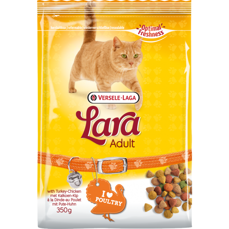 Lara Adult with Turkey-Chicken 350gr - Croquettes délicieuses avec dinde & poulet pour chats adultes