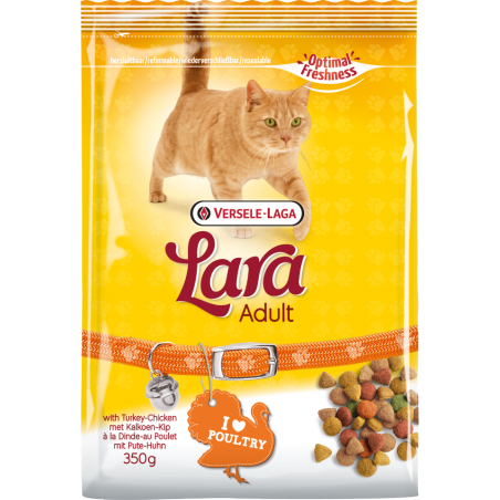 Lara Adult with Turkey-Chicken 2kg - Croquettes délicieuses avec dinde & poulet pour chats adultes à 8,00 € - Versele-Laga - ...