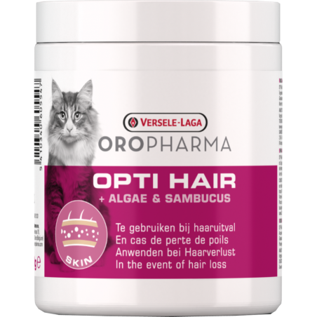 Oropharma Opti Hair 130gr - Supplément alimentaire contre la perte de poils - chats à 9,10 € - Versele-Laga - 460554 - Oropharma