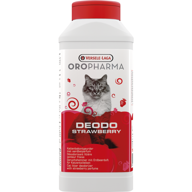 Oropharma Deodo Fraises 750gr - Désodorisant pour la litière - chats