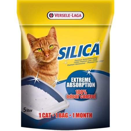 Versele-Laga Silica 5L/2,2kg -Litière pour chats aux granulés ultra-absorbants