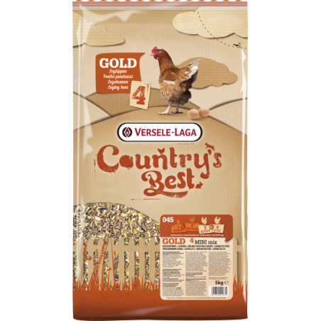 Country's Best GOLD 4 MINI Mix 5kg - Mélange de céréales avec granulé de ponte 2 mm, poules naines 451183 Versele-Laga 5,35 €...