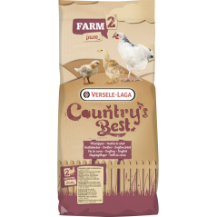 Country's Best FARM 2 PURE Pellet 20kg - Granulé naturel de croissance dès 11 ème jour à 16,25 € - Versele-Laga - 451019 - Co...