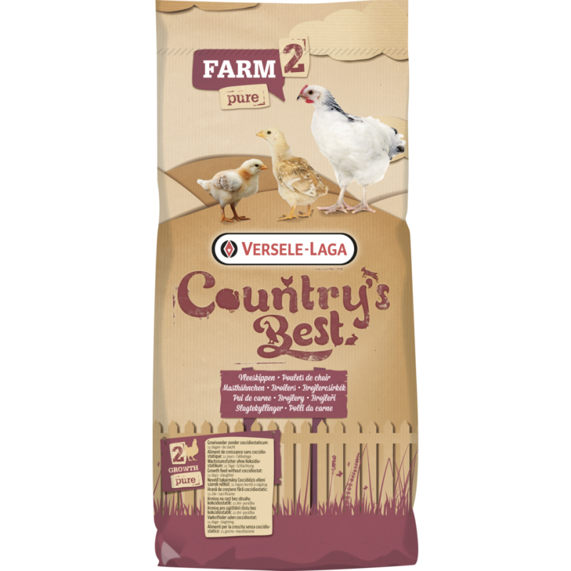 Country's Best FARM 2 PURE Pellet 20kg - Granulé naturel de croissance dès 11 ème jour