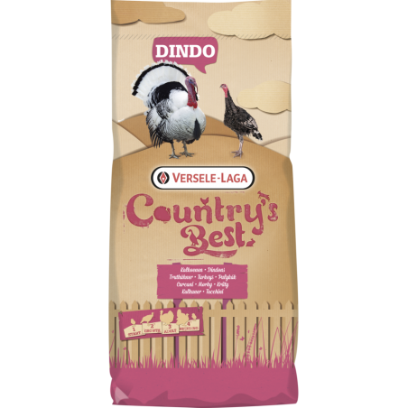 Country's Best DINDO 1 Crumble 20kg - Miettes (2mm) démarrage les 3 premières semaines, avec coccid. à 17,85 € - Versele-Laga...