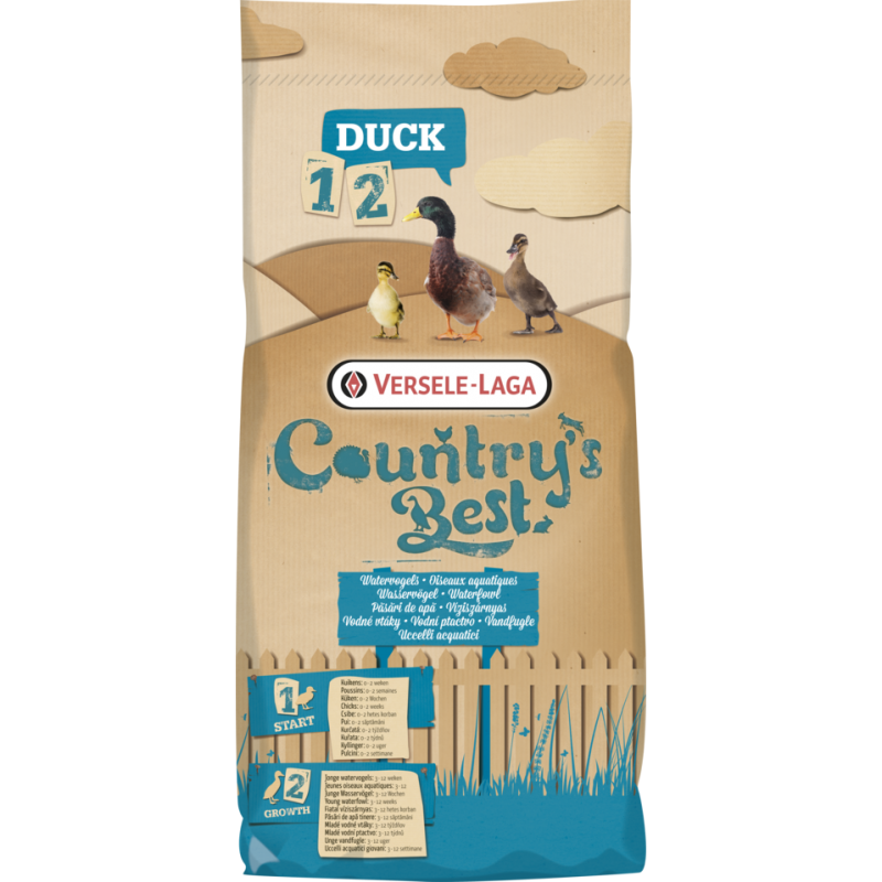 Country's Best DUCK 1 Crumble 20kg - Miettes de démarrage oiseaux aquatiques les 2 premières semaines