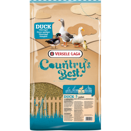 Country's Best DUCK 3 Pellet 5kg - Granulé (2mm) d'entretien oiseaux aquatiques dès 13ème sem. 451184 Versele-Laga 6,00 € Orn...
