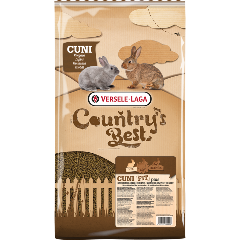 Country's Best CUNI FIT Pure 5kg - Granulé naturel et riche en fibres, sans coccidiostatique