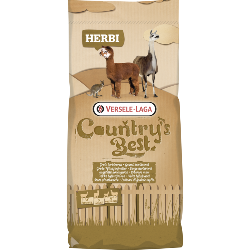 Country's Best HERBI Allround 3 & 4 Pellet 20kg - Granulé d'entretien pour grands herbivores et exotiques