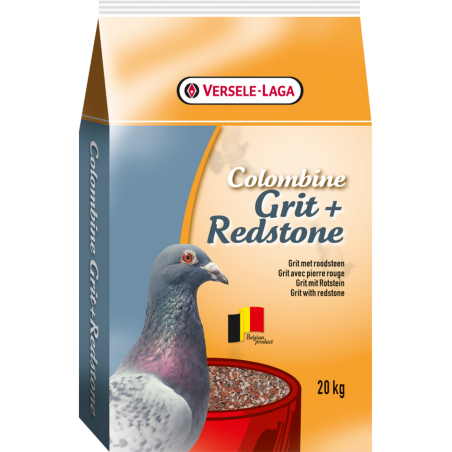 Colombine Grit + Redstone 20kg - Grit et Pierre Rouge avec de l'anis à 8,55 € - Versele-Laga - 412331 - Colombine