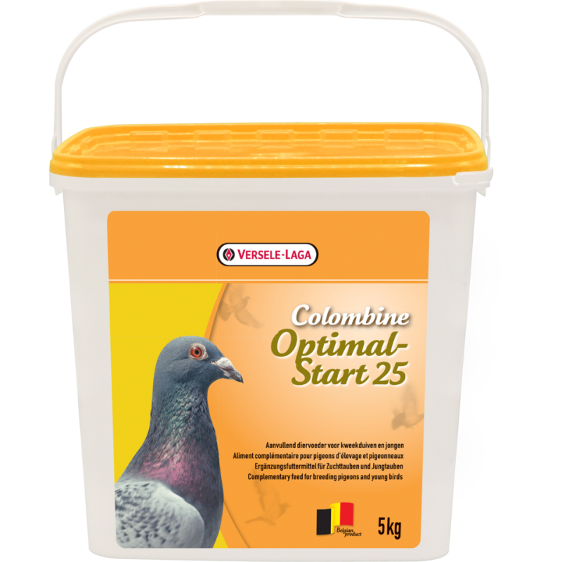 Colombine Optimal-Start 25 - 5kg - Poudre protéiné pour pigeons d'élevage et jeunes pigeons