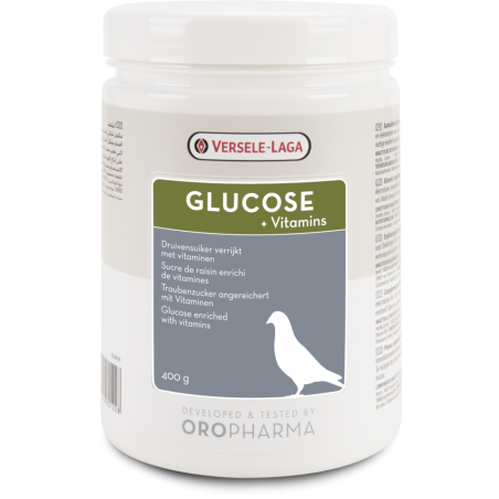 Oropharma Glucose + Vitamins 400gr - Dextrose enrichi de vitamines - pigeons à 7,30 € - Versele-Laga - 460093 - Oropharma