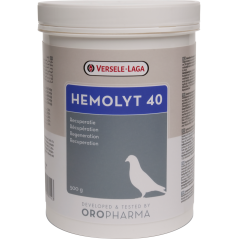 Oropharma Hemolyt 40 500gr - Mélange d'électrolytes et protéines animales - pigeons à 27,35 € - Versele-Laga - 460114 - Oroph...