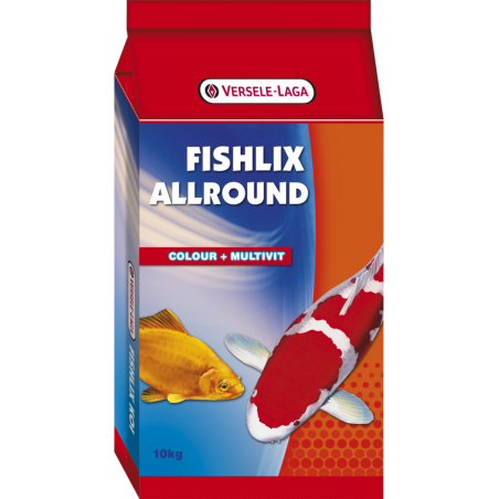 Fishlix Allround 10kg - Mélange granulé tricolore pour poissons d'étang