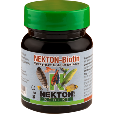 Nekton-Biotin 35gr - Préparation à base de vitamines pour la pousse des plumes - Nekton à 9,95 € - Nekton - 207035 - Nekton