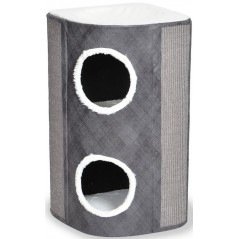 Grattoir Berta Gris/Blanc M-42x42x76cm - Duvo+ à 190,00 € - Duvo + - 12758 - Arbre à chat & griffoir