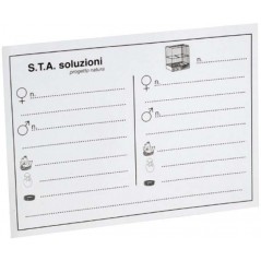 Fiche pour carte d'élevage - S.T.A. Soluzioni à 0,15 € - S.T.A. Soluzioni - I092B - Matériels d'élevage