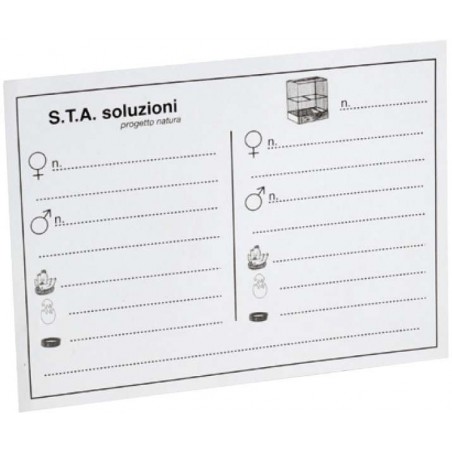 Fiche pour carte d'élevage - S.T.A. Soluzioni à 0,15 € - S.T.A. Soluzioni - I092B - Matériels d'élevage