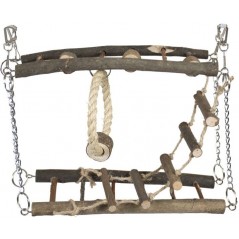 Pont Suspendu en bois naturel 27x17x7cm - Duvo+ à 13,55 € - Duvo + - 10241 - Jouets