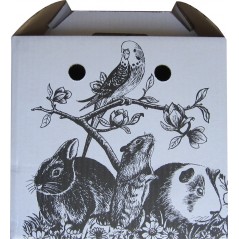 Boite de transport pour oiseaux ou rongeur 25x12,5x22,5cm - Vadigran à 2,20 € - Vadigran - 1596 - Cageots