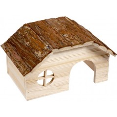 Lodge en Bois avec Toit en écorce 28x18x16cm - Duvo+ 10257 Duvo + 22,45 € Ornibird